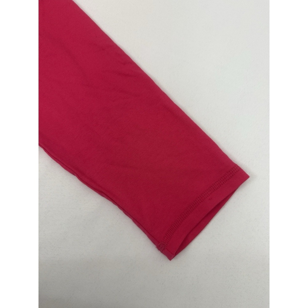 Susan Graver Weekend Hot Pink French Terry Tunic Top Pockets Women Size L - Picture 6 of 8